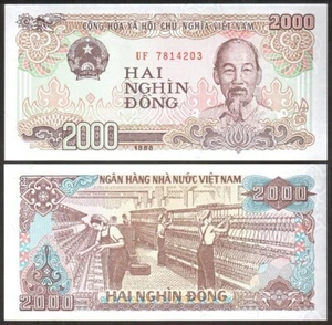 Vietnam - 2000 Dong 1988 UNC P. 107a Lemberg-Zp - Picture 1 of 1