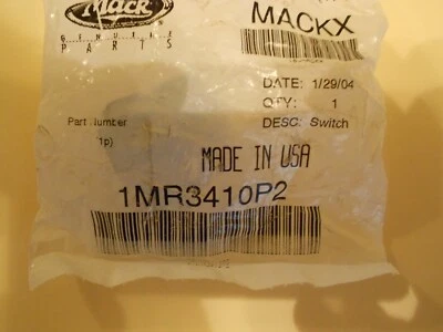 MACK, 1MR3410P2, MARKER LIGHT SWITCH, NEW IN SEALED BAG, OEM, PUSH-ON TERMINALS - Image 1 of 3