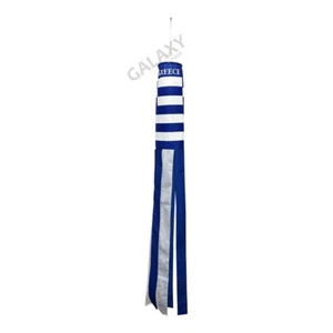 Greece Flag Windsock 5ft Long Shiny Poly Windsock / Greece Flag - Picture 1 of 2