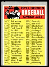1970 Topps 6th Series Checklist 547-633 #542