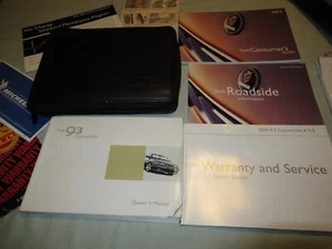 2003 SAAB 9-3 NINE THREE CONVERTIBLE OWNERS MANUAL SET W/ CASE - Bild 1 von 1