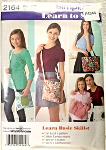 Simplicity Sewing Pattern 2164 VARITY BAGS- TOTE, SHOULDER, + - Picture 1 of 4