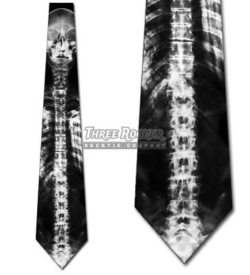 Corbatas esqueleto corbata de rayos X para hombre Halloween corbata de cuello corbata de doctor nueva Foto 1 de 3