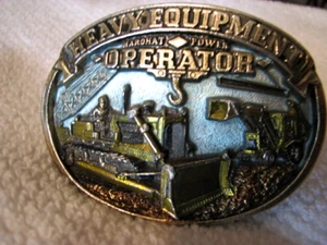 Heavy Equipment Operator Front End Bulldozer 1986 Great American Buckle Co BRASS - Picture 1 of 8