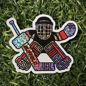 Buffalo Sabres Die Cut Glitter Sticker 3” Goalie Dominik Hasek Cartoon Pop Art