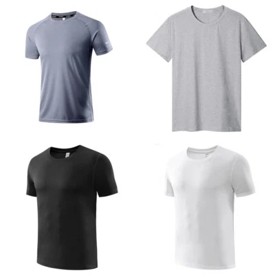 Ice Silk T-shirt New Mesh Stretch Sleeve Men's Summer Quick-Drying Breathable - Image 1 of 4