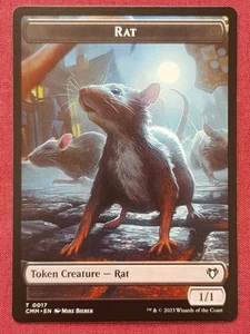 Magic The Gathering COMMANDER MASTERS CMM RAT SOLDIER token card MTG - Picture 1 of 2