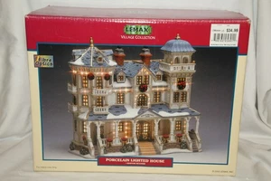 2002 Lemax Beaumont Inn Weihnachtsdörfer Glasfaser beleuchtetes Haus mit Box funktioniert - Bild 1 von 17