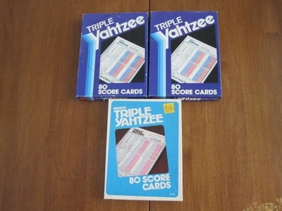 3 BOXES OF VINTAGE TRIPLE YAHTZEE SCORE CARDS - Image 1 of 4