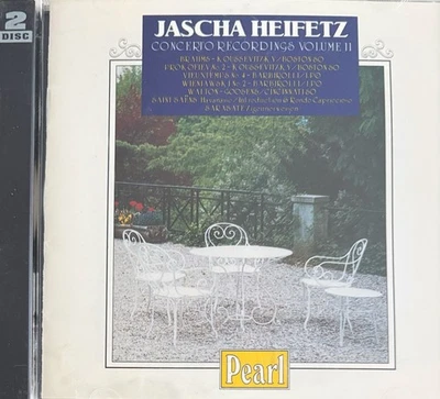 JASCHA HEIFETZ - Concerto Recordings Vol. II 2 x CD Exc Cond! Pearl - Image 1 of 2