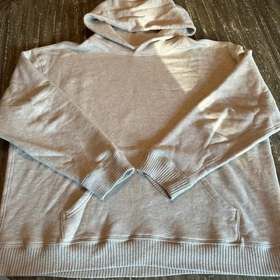 Sudadera con capucha de algodón cepillado orgánico de gran tamaño Elwood Core avena, grande Foto 1 de 4