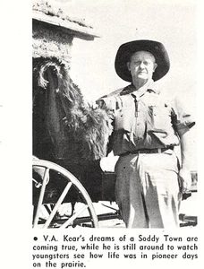 VA Kear Soddy Town Nationally Famous Sod Home Colby KS 2.7 x 3.5" Vtg Mag Cutout - Picture 1 of 1