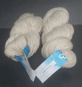 Cloudborn Fibers Highland Roving Oatmeal Heather 100% Highland Wool (2) Skeins - Picture 1 of 6