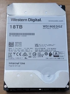 Western Digital 18TB, Internal, 7200RPM, 3.5" SATA (WD180EDGZ) - Picture 1 of 2