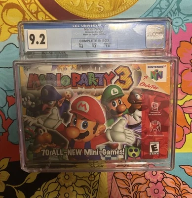 CGC 9.2 Mario Party 3 Nintendo N64 CIB MINT 2001 - Image 1 of 4