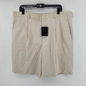 Nike Golf Herren Shorts vorne flach hellbraun beige Größe 38 neu mit Etikett NikeFitDry - Bild 1 von 6