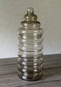 Vintage Holmegaard Primula Apothekerglas Bienenstock Glas MCM mit Deckel Jacob Bang 10 Zoll - Bild 1 von 13
