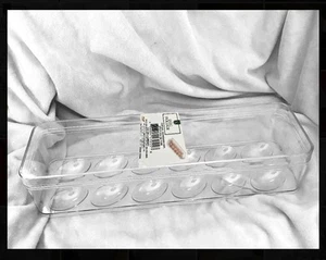 Acrylic Clear Egg Tray Holder With Lid,Holds 12 Eggs Fridge/Dishwasher/food Safe - Picture 1 of 24