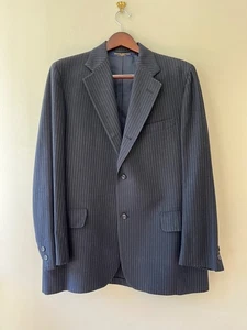 Brooks Brothers 346 blau gestreift 46R Anzug Blazer gefüttert Taschen 3 Knöpfe - Bild 1 von 13