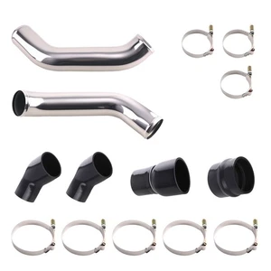 Silver Intercooler Pipe & Boot Kit For 2013-18 Ram 2500 3500 6.7L Cummins Turbo - Picture 1 of 18