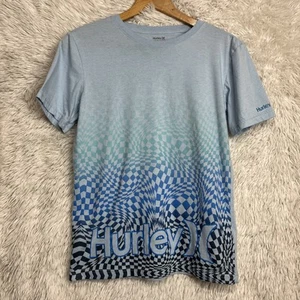 HURLEY Boys Youth Short Sleeve T-Shirt Size XL Blue Pullover Logo Preppy Sporty - Picture 1 of 9