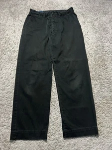 Polo Ralph Lauren Prospect Pants Chinos 100% Cotton Black Men's 31x30 Vintage - Picture 1 of 10