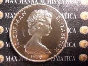 ISOLA MAN 1976 CORONA ARGENTO ISLE MAN SILVER CROWN HORSE TRAM cod. COLINGL-13 - Picture 1 of 1