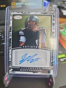 2022 SAGE ARTISTRY #A-SP - SCOTT PATCHAN AUTO BLACK - INDIANAPOLIS COLTS - Picture 1 of 6