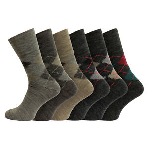 Wolf & Harte Mens Cotton Rich Patterned Socks 7-11