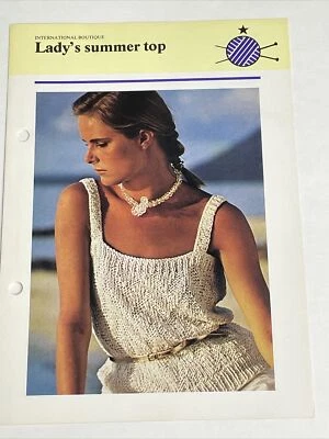 Lady's Summer Top Women's Knitting Pattern - Image 1 of 4