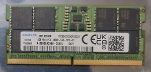 Samsung PC5 38400 1X16GB 16GB 1Rx8 DDR5 4800B SA0-1010-XT M425R2GA3BB0-CQK0L Ram - Picture 1 of 1