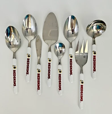 Washington Redskins Commanders Cutlery Silverware 8 piece Serving Set - Image 1 of 4