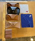 All Used Lot 5 Ray-Ban Sunglasses Case Empty Black Brown Folding Luxotica Cloth