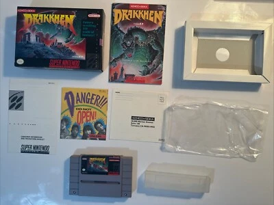 Drakkhen (Super Nintendo, SNES) CIB Complete In Box with Inserts. GREAT SHAPE!! - Image 1 of 4
