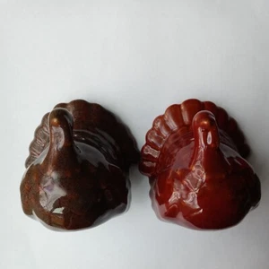 Vintage Ceramic Handpainted Salt & Pepper Shakers Turkey set of 2 Thanksgiving - Picture 1 of 12