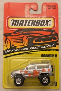 Matchbox Ford Bronco II 4X4 Plateado / De Colección 1995 / Entra en el carril rápido / Nuevo - Imagen 1 de 10