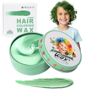 Temporary Green Hair Color Wax for Kids, Women Men Colored Hair Styling Mud, Was - Picture 1 of 6