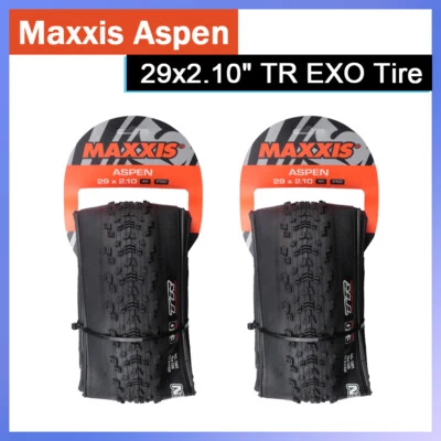 2 Pcs Maxxis Aspen Tire 29 x 2.1 Tubeless Folding Dual EXO/TR Mountain Bike Tire - image 1 of 3