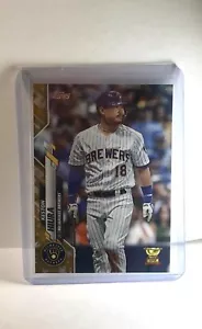 Juego de fábrica Topps Keston Hiura 2020 estrella dorada cerveceros paralelos #571 - Imagen 1 de 2