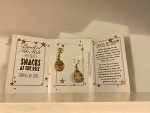 Snacks At The Ritz Snacks Du Jour Easter Egg Earrings Vintage Rare Find - Picture 1 of 6