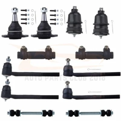 12x Front Ball Joints Tie Rods Sway Bars Kit Fits 1996-2003 GMC Sonoma RWD Foto 1 de 4