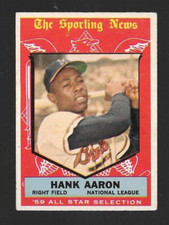 1959 Topps Baseball Card, #561 Hank Aaron, Braves, All Star, See Scans
