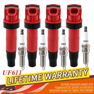 4 Pack Ignition Coil & Spark Plug for 2010-2014 Hyundai Genesis Coupe 2.0T UF611 - Picture 1 of 20