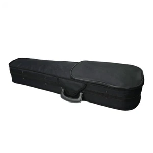 Estuche de tela duradero con forma de triángulo con forro beige para violín 4/4 negro - Imagen 1 de 7