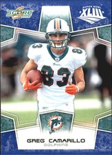 2008 Score Super Bowl XLIII Blue Dolphins Football Card #162 Greg Camarillo