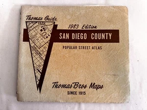 VINTAGE 1983 THOMAS GUIDE SAN DIEGO CALIFORNIA STREET MAP - Picture 1 of 6