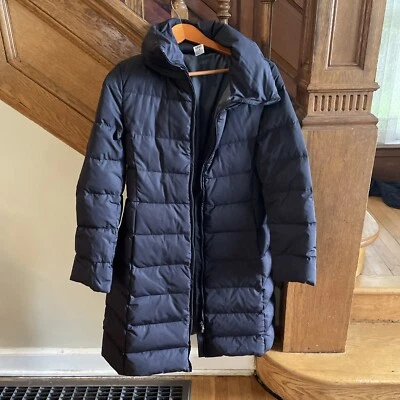 ARMANI Collezioni Plumón Puffer Chaqueta Acolchada Azul Marino Abrigo Cuello Alto EE. UU. 4 Foto 1 de 4