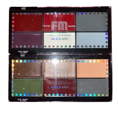 Paleta de pintura corporal FM Fantasy MAKERS cores esfumaçadas e neutras molhadas seladas selvagens - Imagem 1 de 4