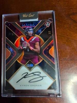 2024 Kyron Drones #1/1  Auto Holo X Fireworks QB  VT Tech  1st Trading Card  - Image 1 of 2