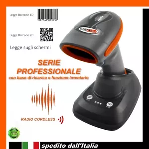 Lettore di codici a barre codice a barre Barcode RADIO Cordless Wireless Memoria - Foto 1 di 2